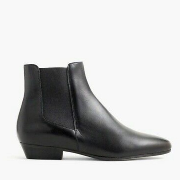 J. Crew Shoes - J Crew Leather Flat Chelsea Boot